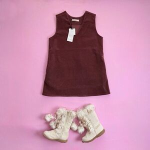 NWT Korean Brand Bemon| Toddler Velvet style dress | Size 2-3T